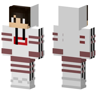 White Dark Pink Hoodie Minecraft skin
