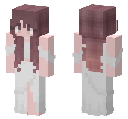White Dress Girl Minecraft skin