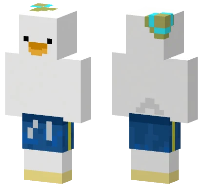 White Duck With Swimming Trunks Minecraft skin