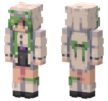 White Enderman Minecraft skin