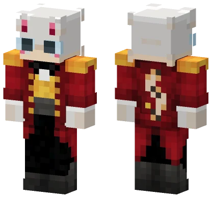 White Fox Character Minecraft skin