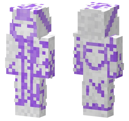 White Ghillie Purple Infestation Minecraft skin
