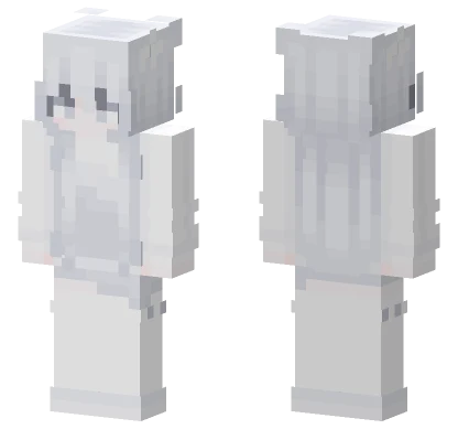 White Hair Girl Minecraft skin