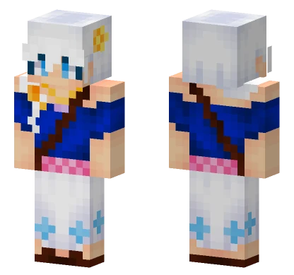 White Hair Girl Minecraft skin