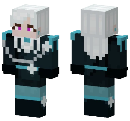 White Haired Girl Minecraft skin
