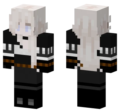 White Haired Girl Minecraft skin