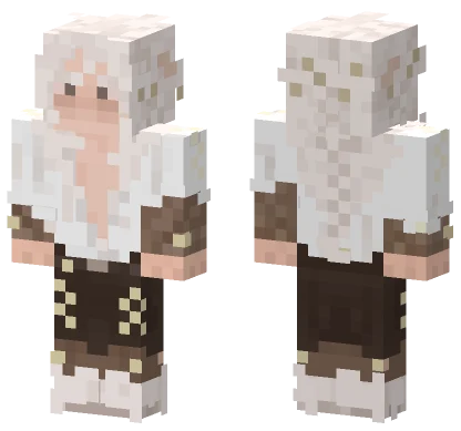 White Haired Girl Minecraft skin