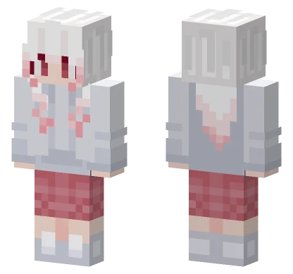 White Haired Girl Minecraft skin