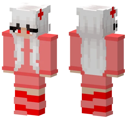White Haired Girl Minecraft skin