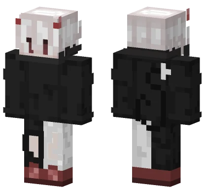 White Haired Girl Minecraft skin