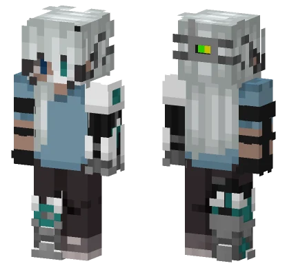 White Haired Teenager Minecraft skin