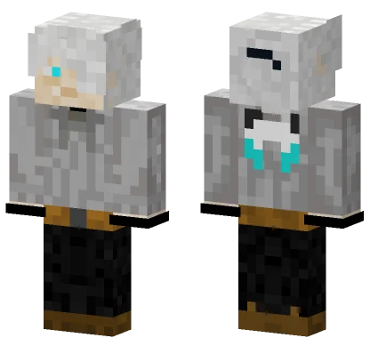 White Haired Warrior Minecraft skin