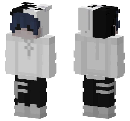 White Hoodie Character Minecraft skin