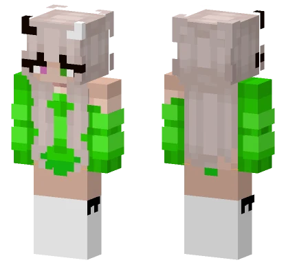 White Horn Ame Minecraft skin
