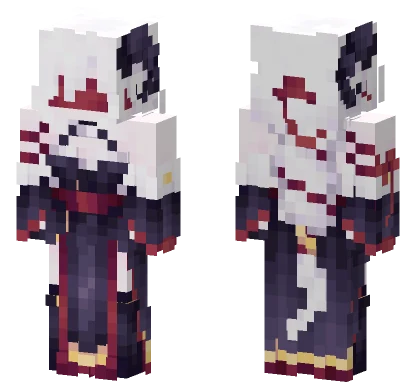 White Kimono Girl Minecraft skin