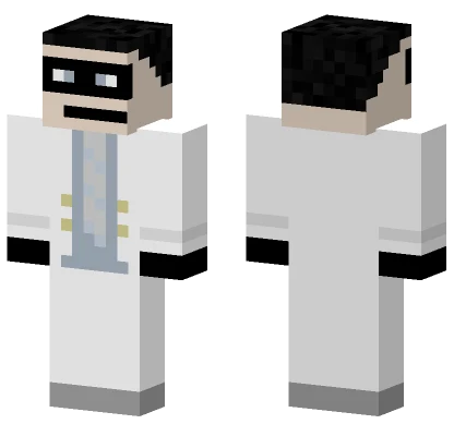 White Lab Coat Scientist Minecraft skin