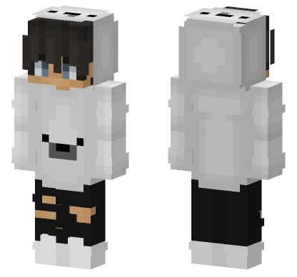 White Polar Bear Hoodie Minecraft skin