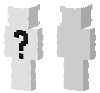 White Questionmark Minecraft skin
