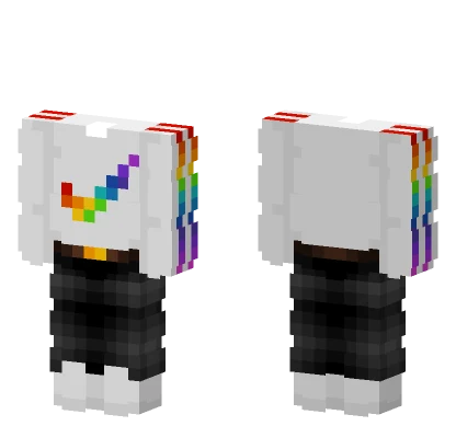 White Rainbow Pride Nike Outfit Minecraft skin