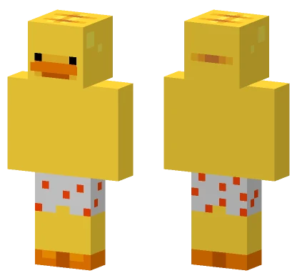White Red Underwear Duck Minecraft skin
