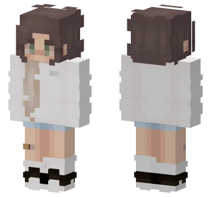 White School Uniform Girl Minecraft skin