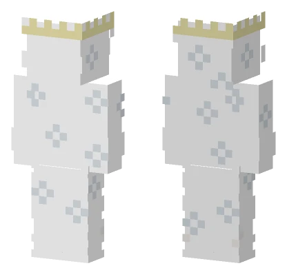White Tryhard Crown Snow Minecraft skin