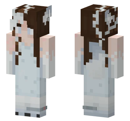 White Winter Dress Minecraft skin