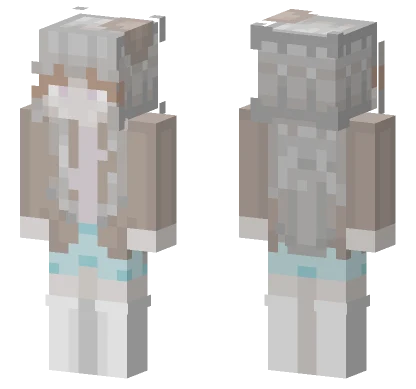 White Winter Girl Minecraft skin