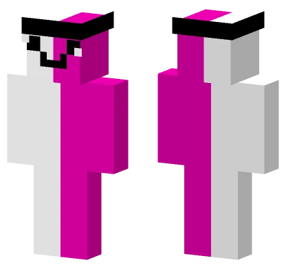 White X Pink Color Combo Minecraft skin