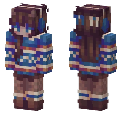Winter Break Girl Minecraft skin