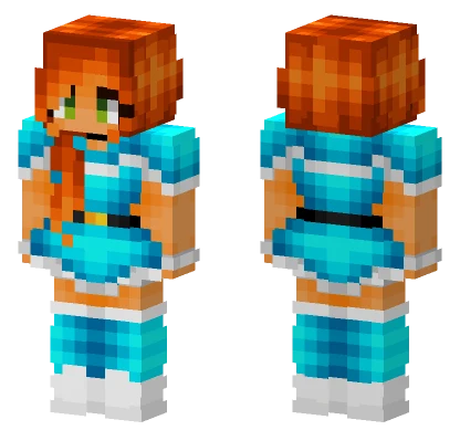 Winter Icy Blue Minecraft skin