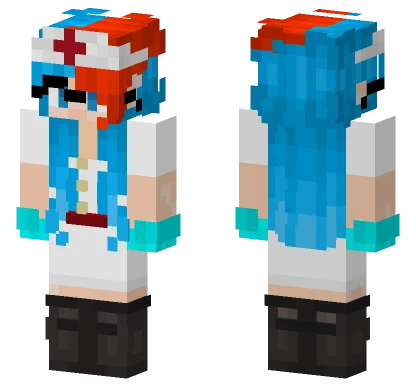 Wintma Blue Hair Girl Minecraft skin