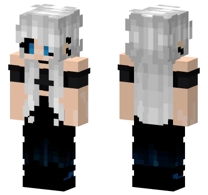 Wintma White Hair Girl Minecraft skin