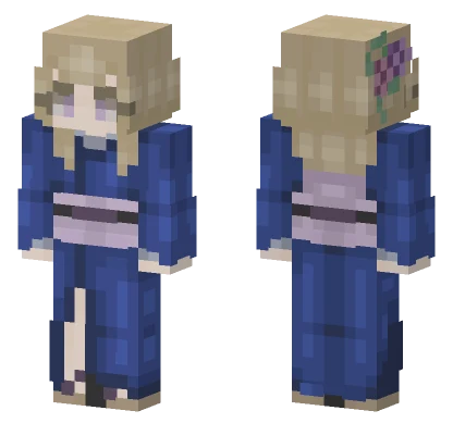 Wisteria Kimono Girl Minecraft skin