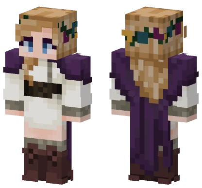 Witch With Flowers Minecraft skin