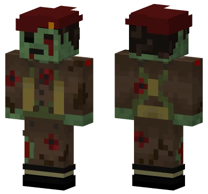 WW2 Undead British Commando Minecraft skin