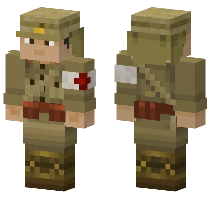 WWII Japanese Infantry Medic Minecraft skin