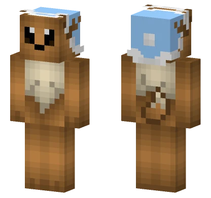 Xmas Eevee Blue Hat Minecraft skin
