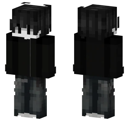 Yaso Black Outfit Minecraft skin