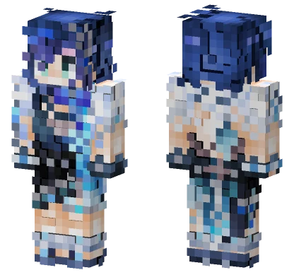 Yelan Tranquil Banquet Genshin Impact Minecraft skin