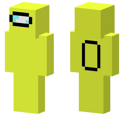 Yellow Among Us Character Minecraft skin