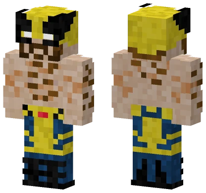 Yellow and Blue Brawler Minecraft skin