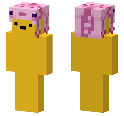 Yellow Axolotl Minecraft skin