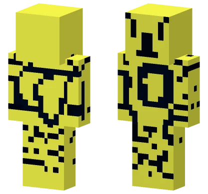 Yellow Blocky Character Minecraft skin