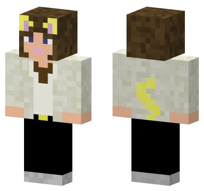 Yellow Bow Girl Minecraft skin
