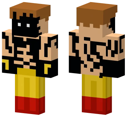 Yellow Cape Hero Minecraft skin