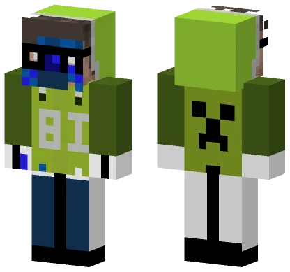 Yellow Creeper Hoodie Minecraft skin