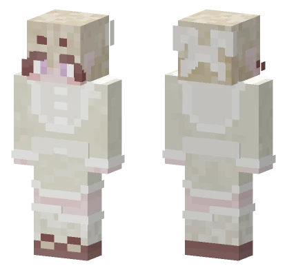 Yellow Dolly Girl Short Hair Minecraft skin