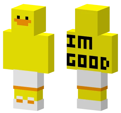 Yellow Duck Character Minecraft skin