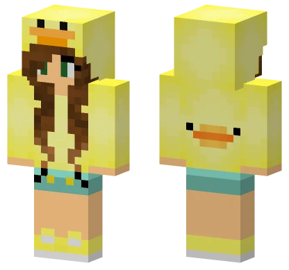 Yellow Duck Girl Minecraft skin